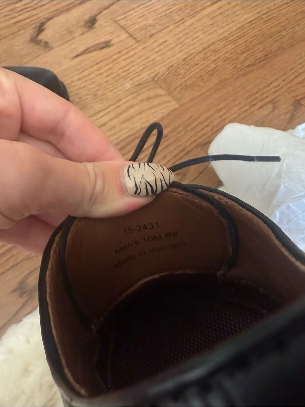 Johnston & Murphy Black Cap-Toe Derby Lace-Ups